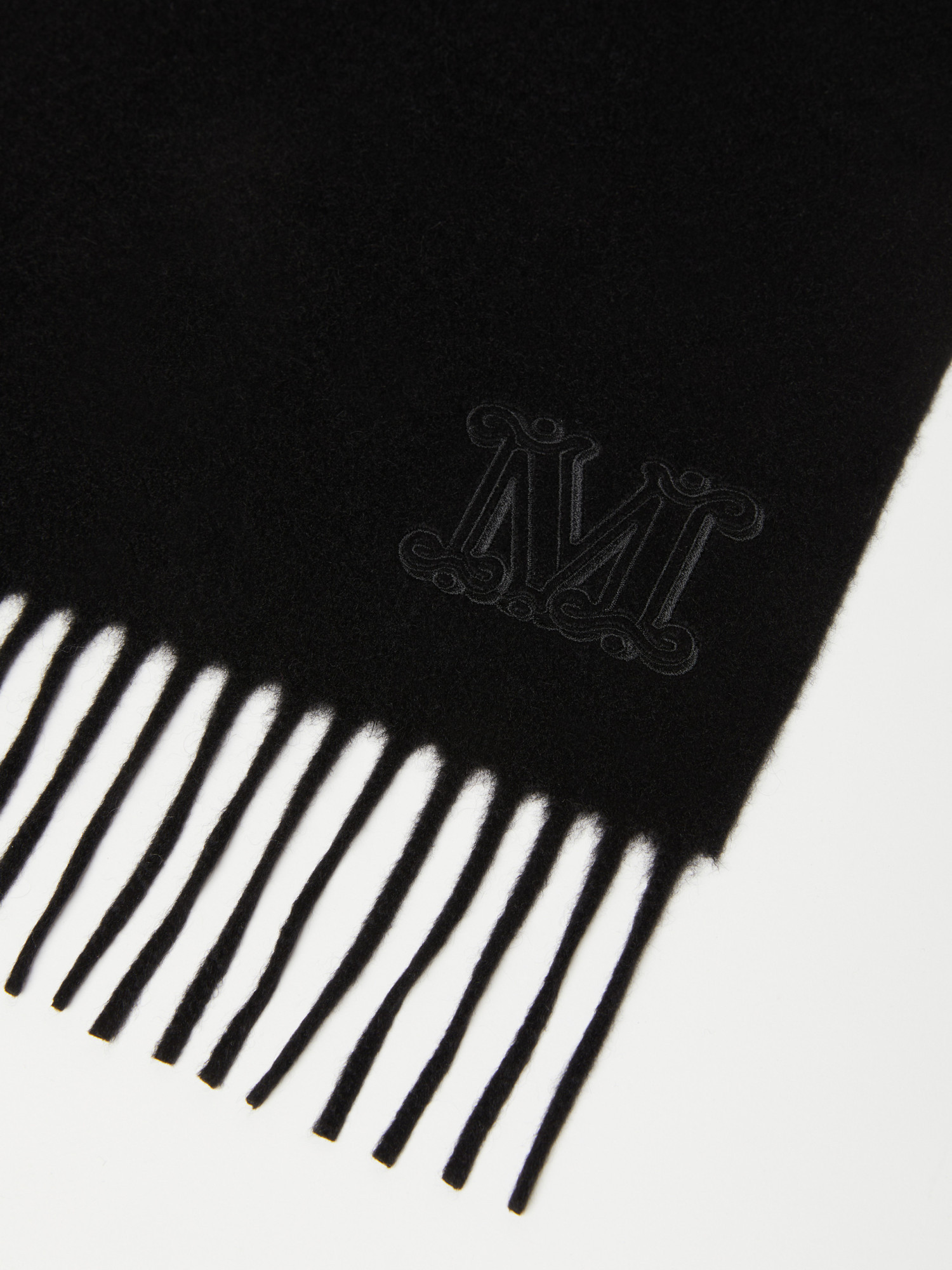 Shop Max Mara Monogram-embroidered Cashmere Stole