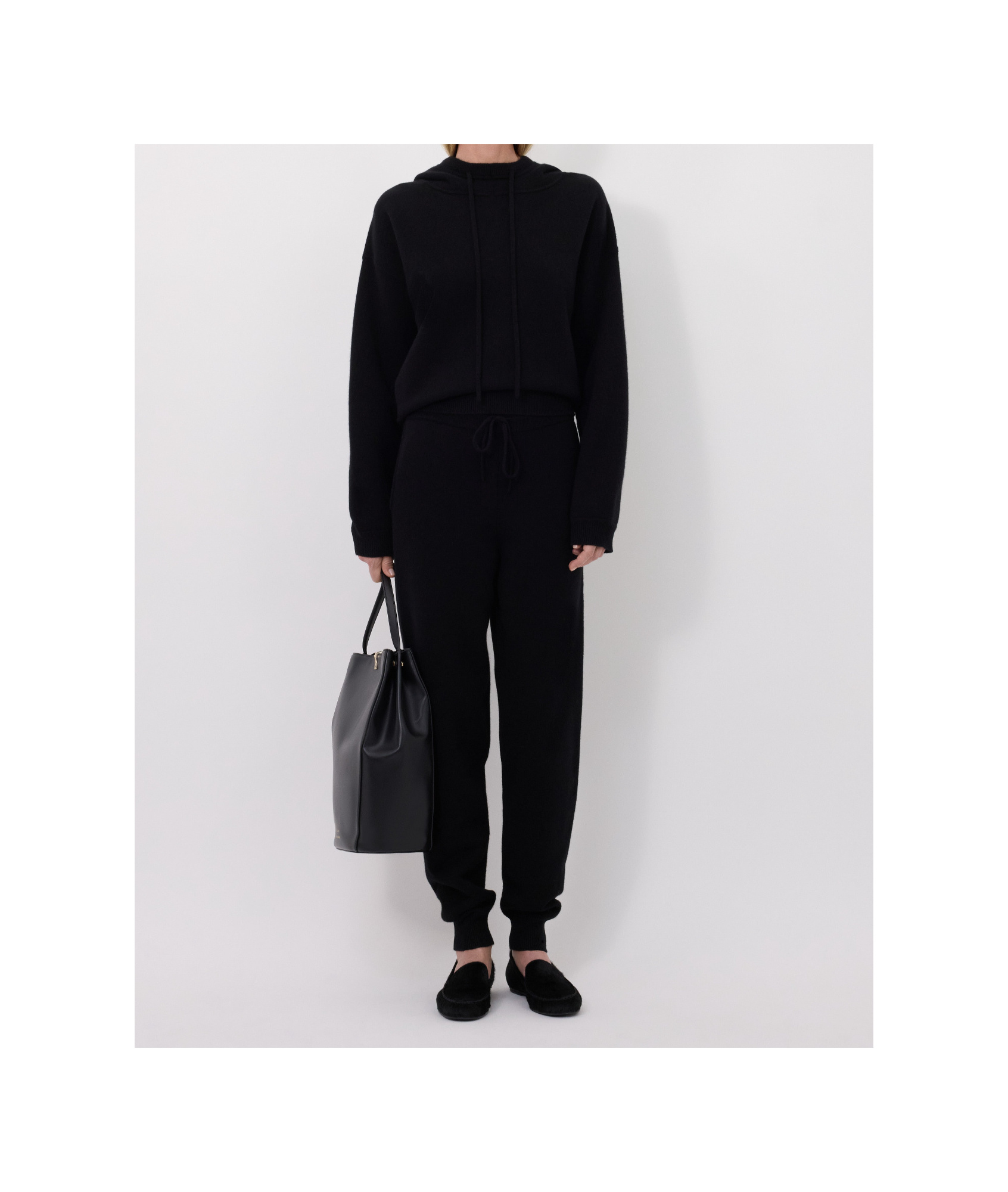 Loulou De Saison Hespero Lds Drawstring Trousers In Black