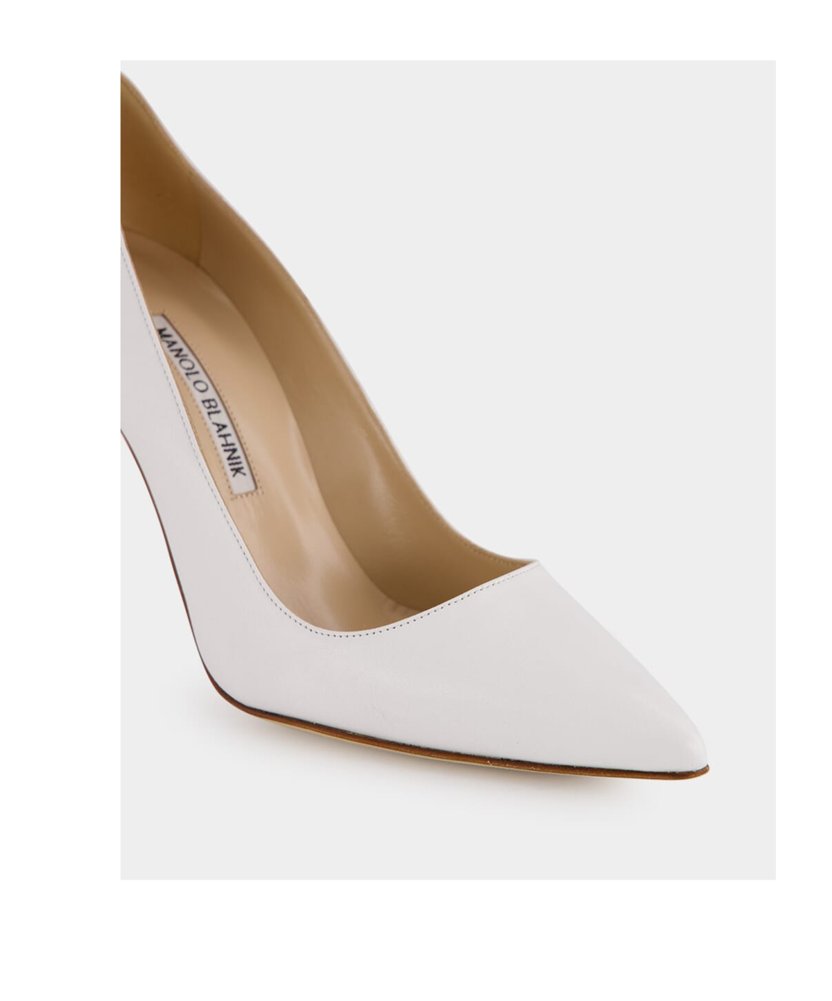 Manolo Blahnik Sinbelahi 105mm Stiletto Pumps In White