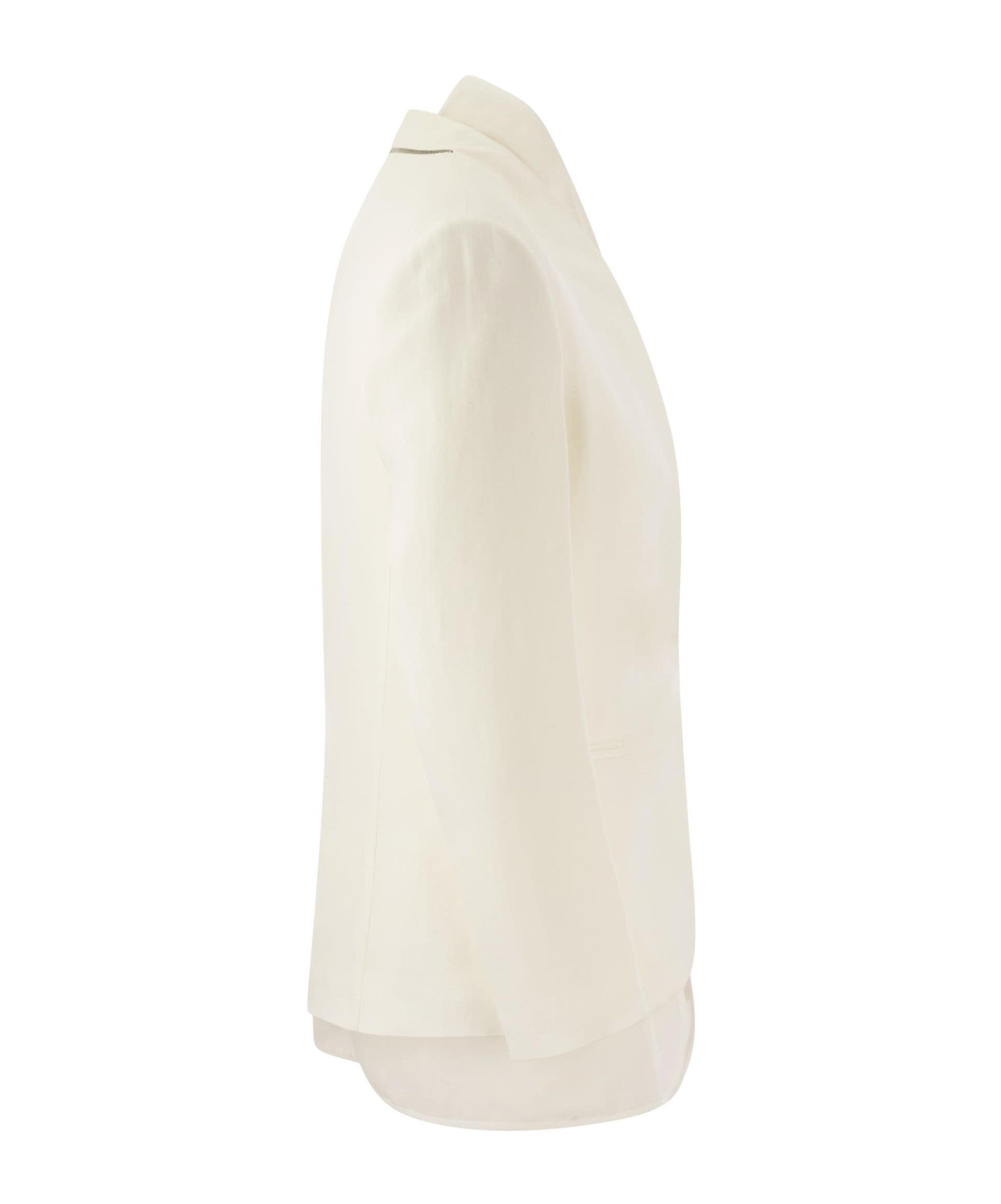 BRUNELLO CUCINELLI LAYERED SINGLE-BREASTED BLAZER