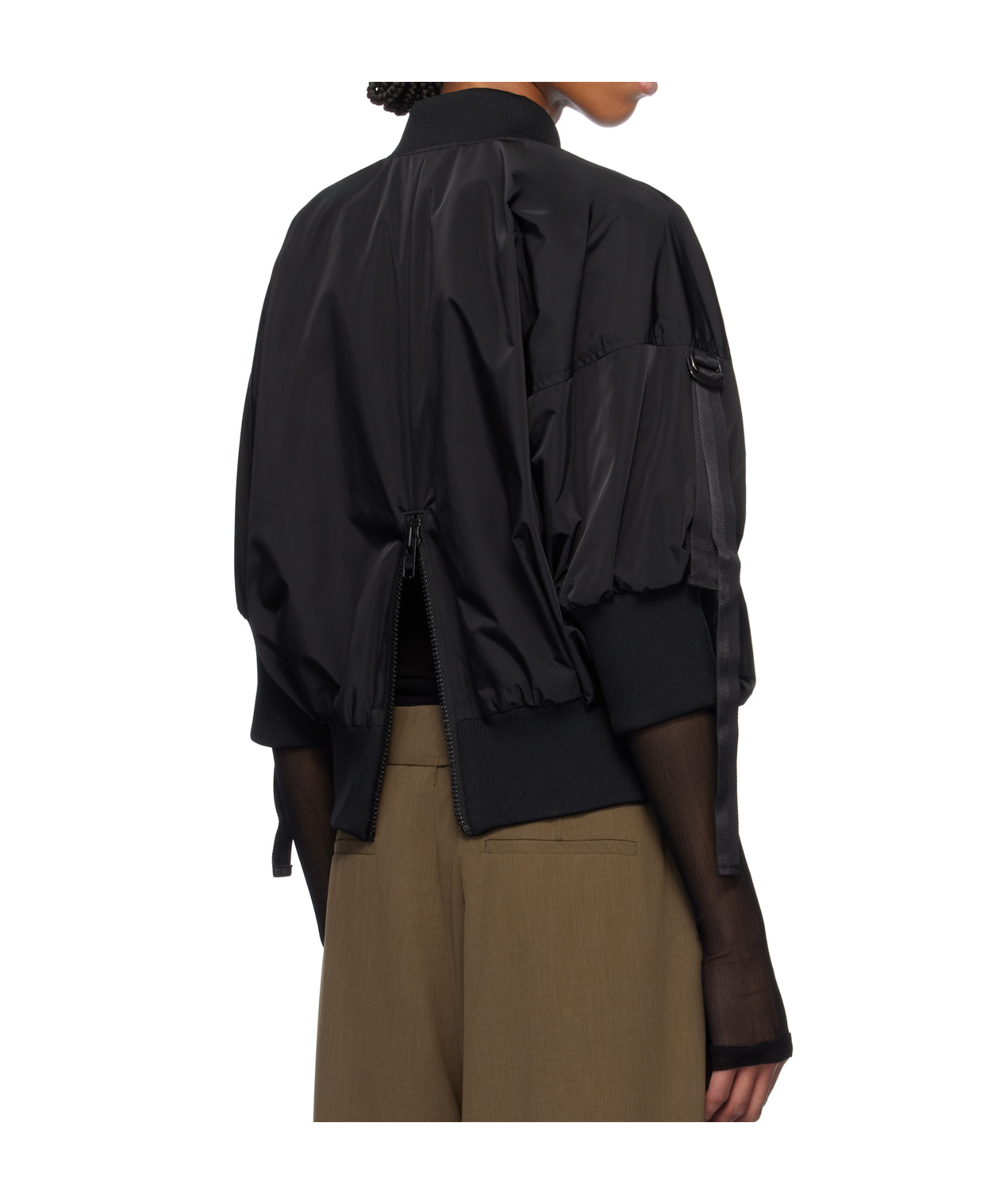Yohji Yamamoto Short-sleeves Bomber Jacket In Black