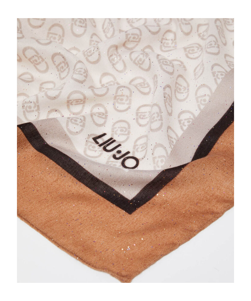 Shop Liu •jo Floral Printed Scarf In White