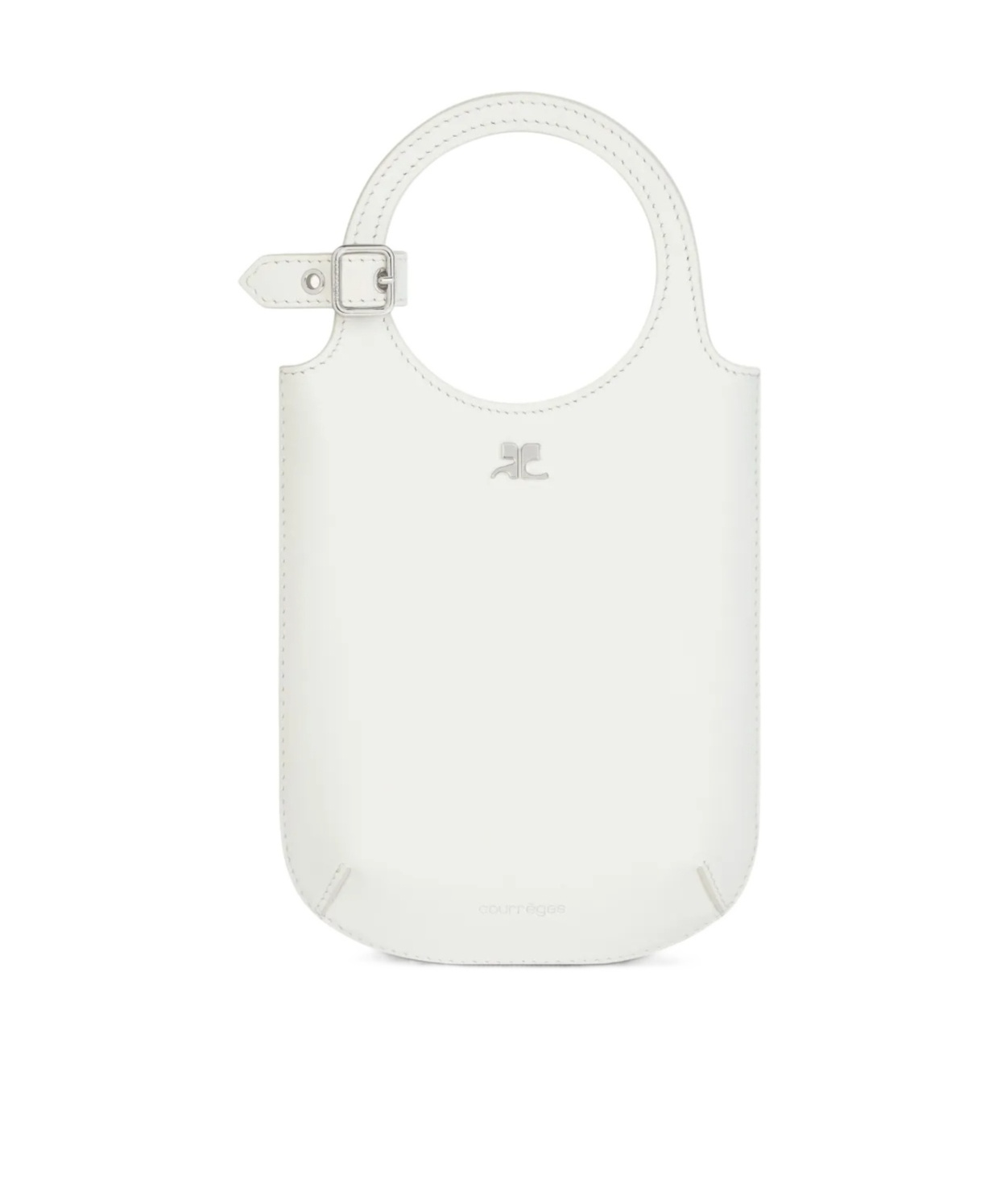 Shop Courrèges Small Holy Tote Bag In White