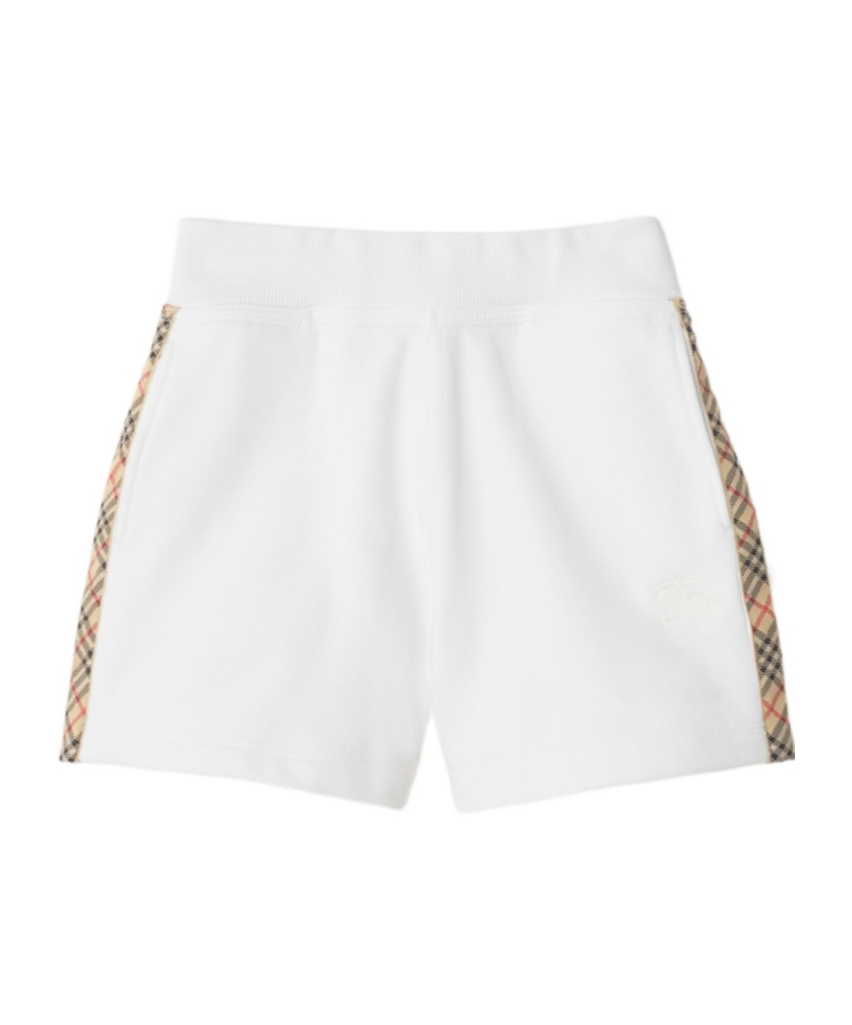 Burberry Check Trim Cotton Shorts