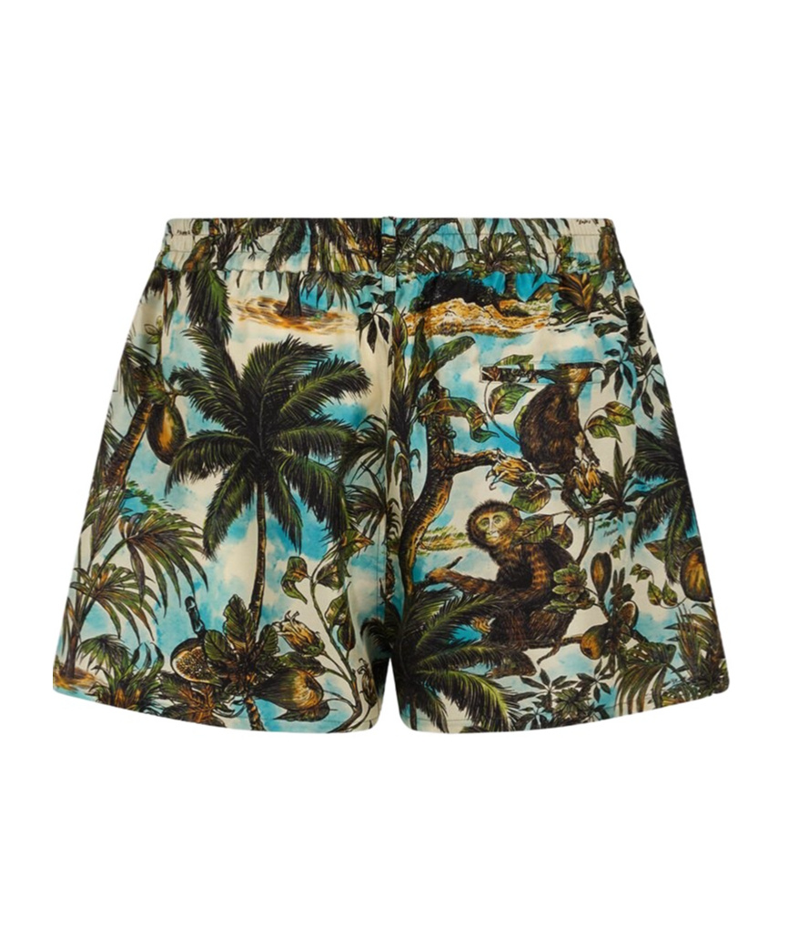 Dsquared2 Monkey Print Bermuda Shorts In Multi