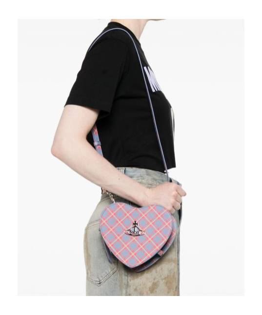 Vivienne Westwood Louise Heart Cross Body Bag In Purple