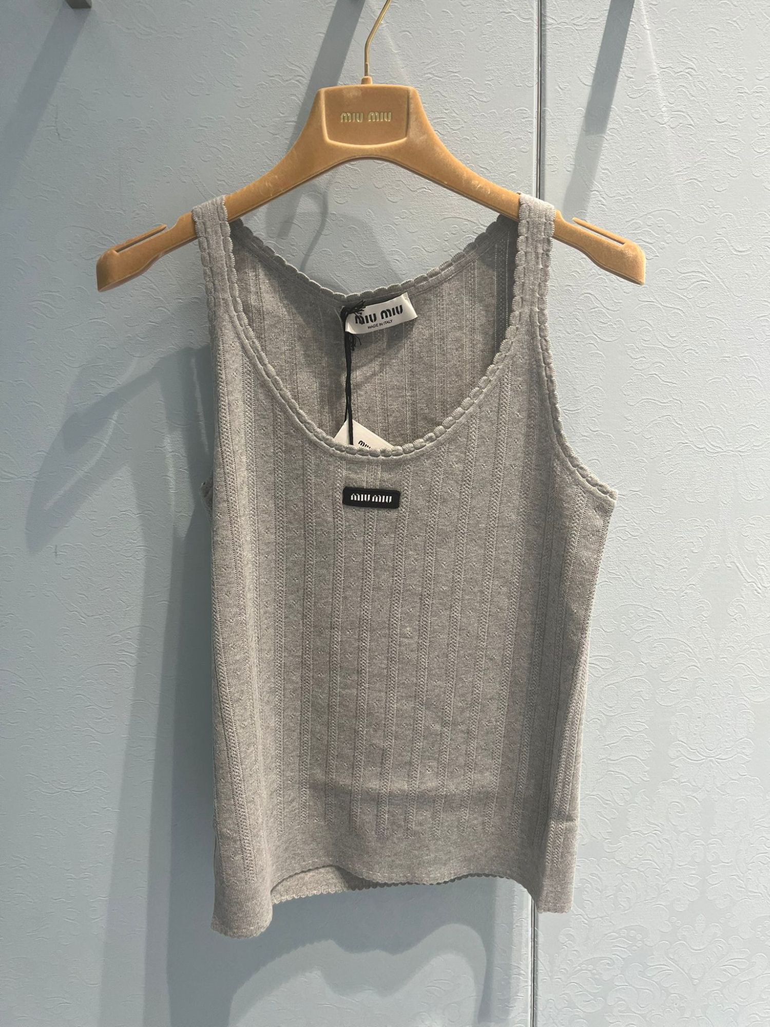 Miu Miu Cotton Knit Tank Top
