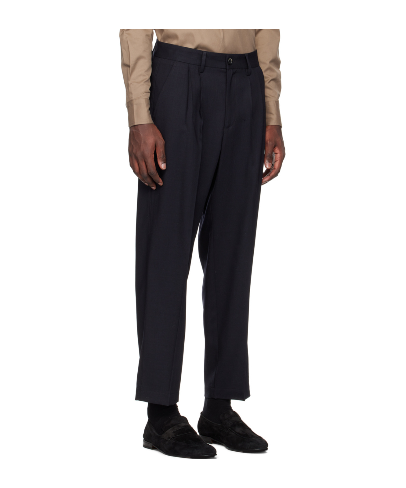 Barena Venezia Straight-leg Cropped Trousers In Black