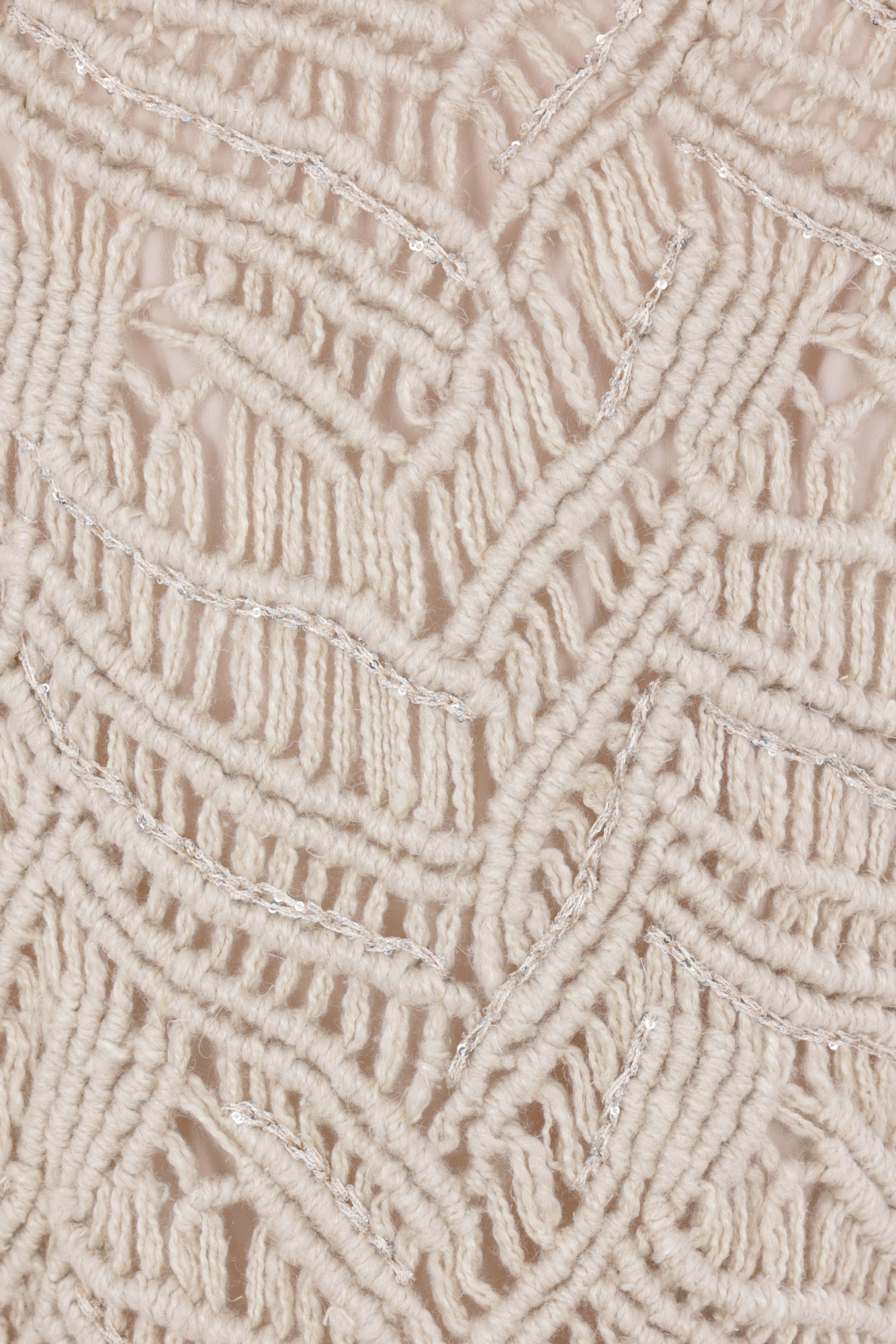 Brunello Cucinelli Crochet Midi Skirt In Nude