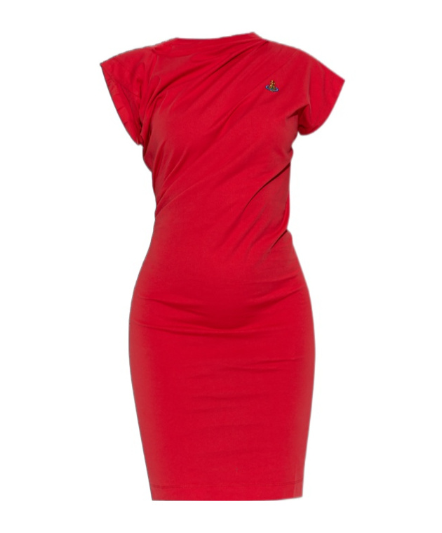Vivienne Westwood Orb-embroidered Asymmetric Mini Dress
