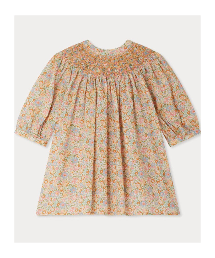 Bonpoint Long-sleeved Pleated Shirt In Nude