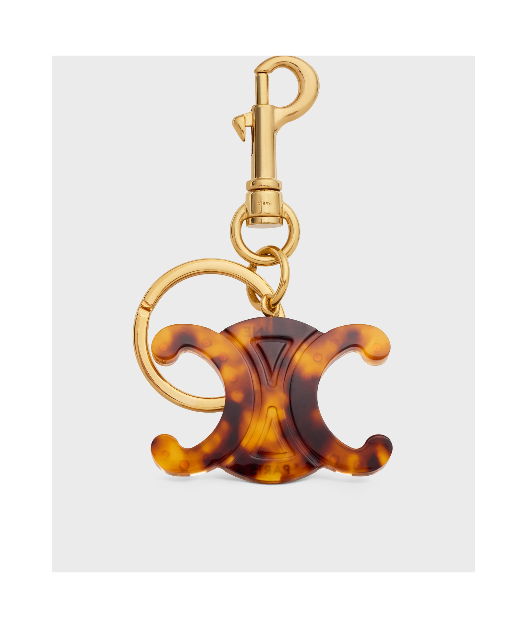 Celine Triomphe Keychain Pendant In Nude
