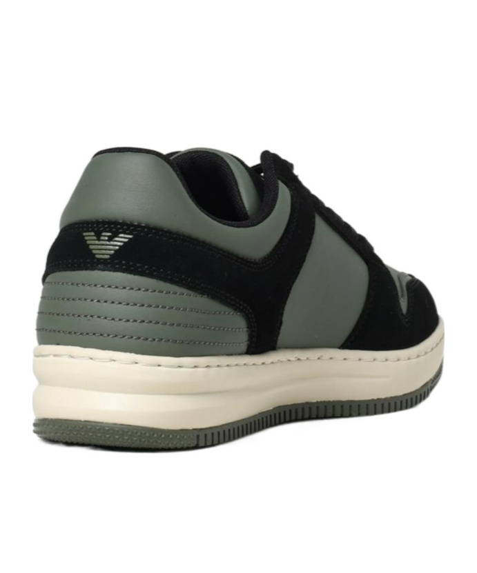 Ea7 Green Polyester Sneaker In Multi