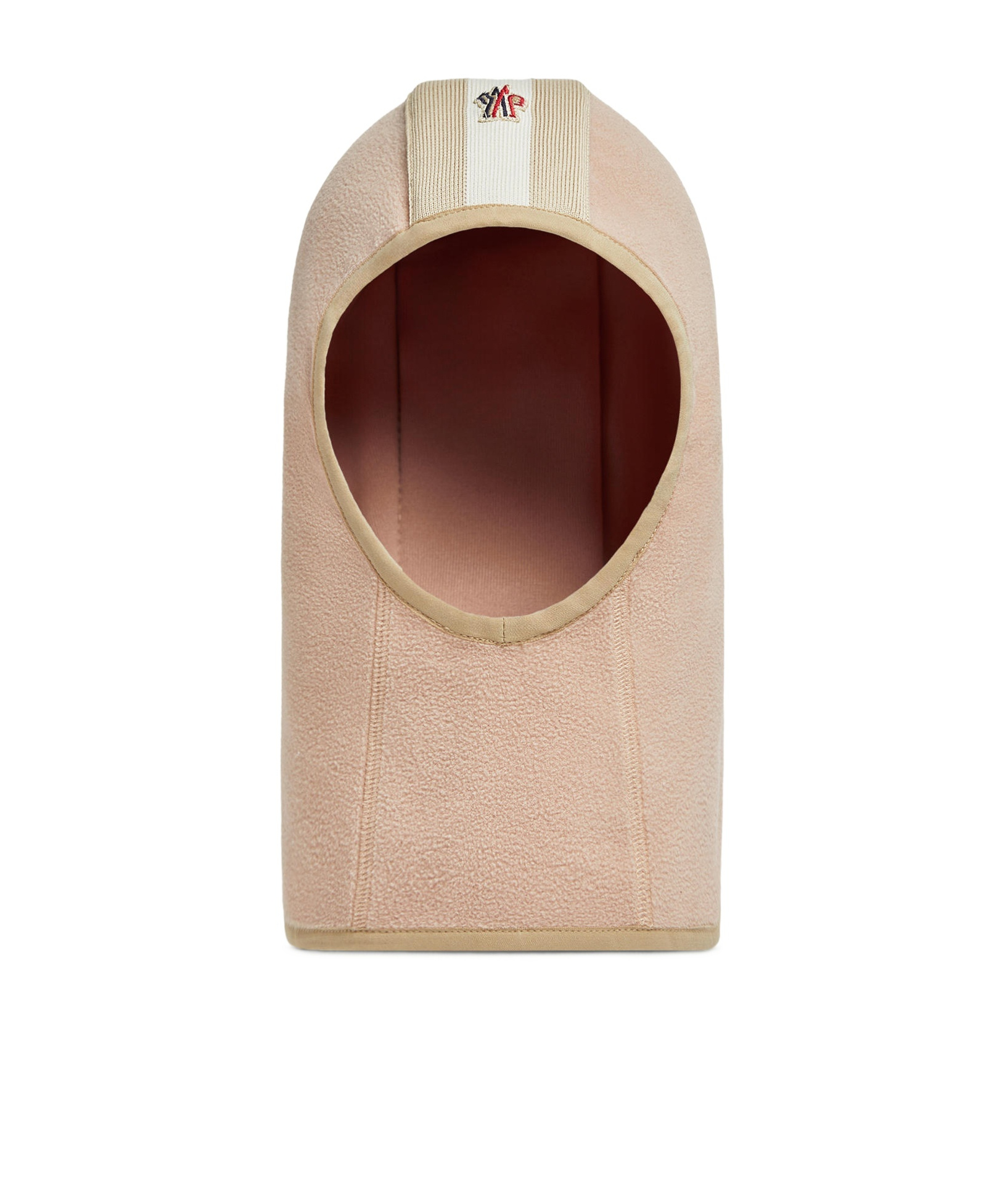 Moncler Striped Trim Fleece Balaclava In Brown