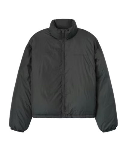 Essentials Holiday Ripstop Nylon Puffer Down Jacket In Gray