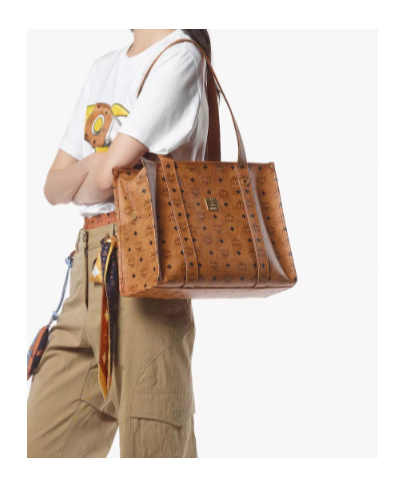 Mcm Aren School Tote In Visetos