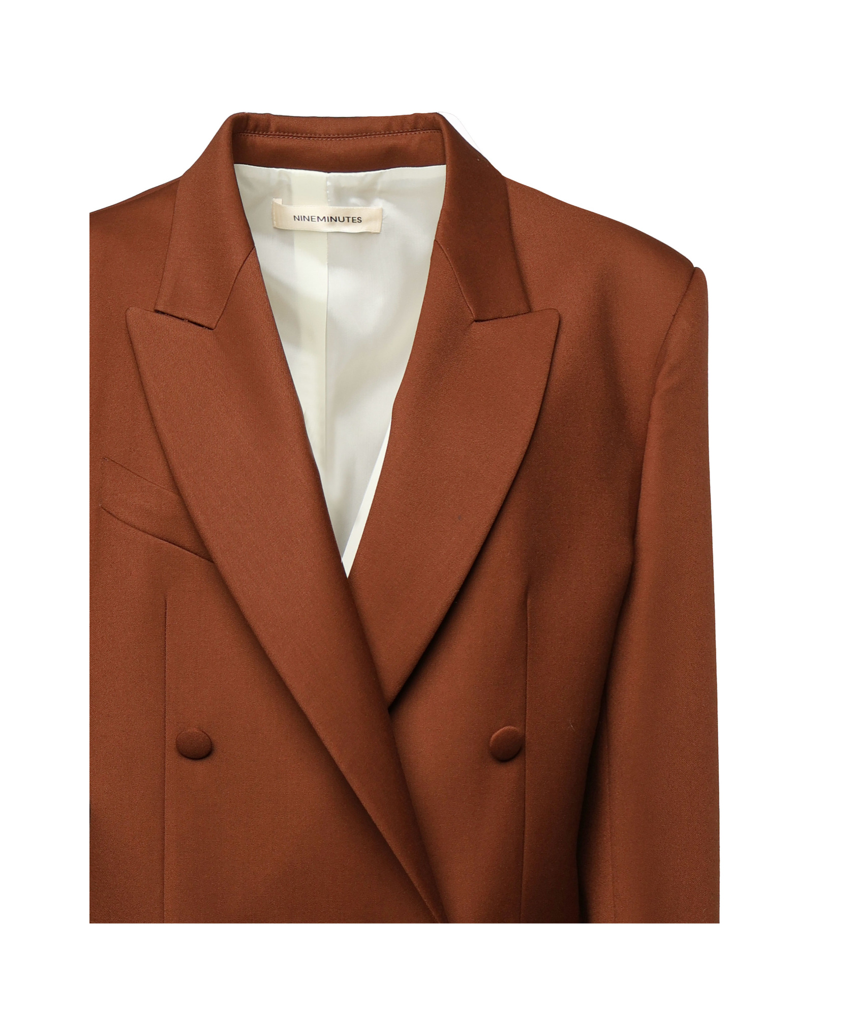 Nine Minutes Long-sleeved Suit Coat In Brown
