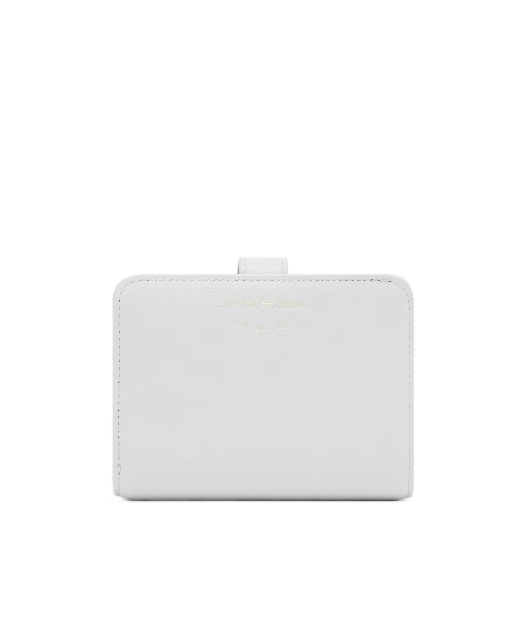 Emporio Armani Tumbled-leather Bi-fold Wallet In White