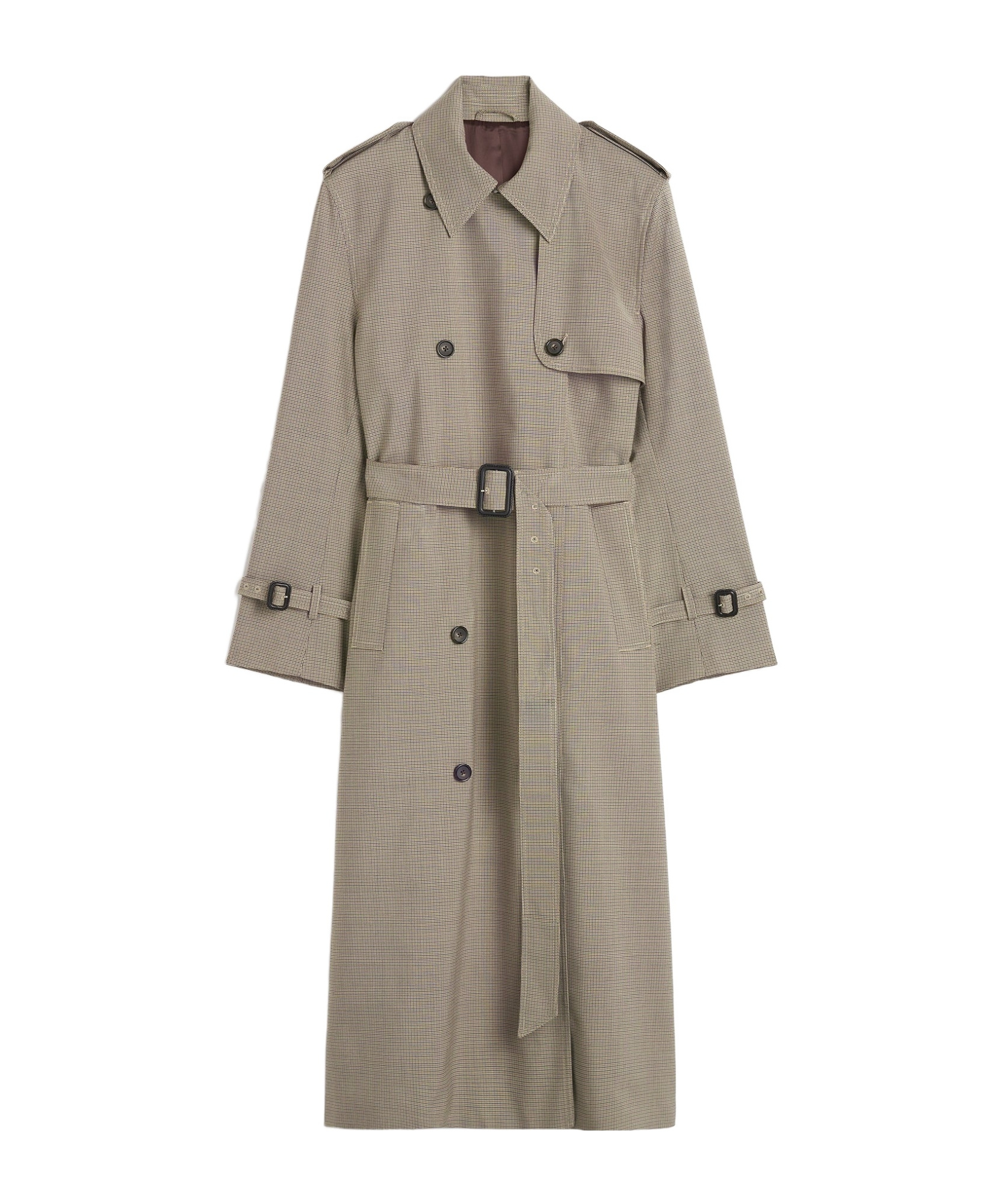 Totême Double-breasted Trench Coat In Gray