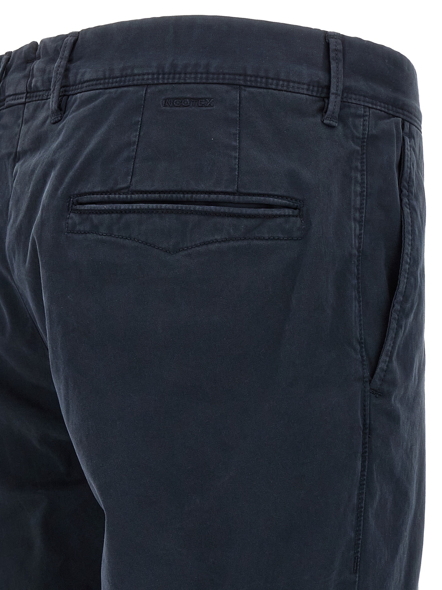 Incotex Blue Panama Cotton Pants