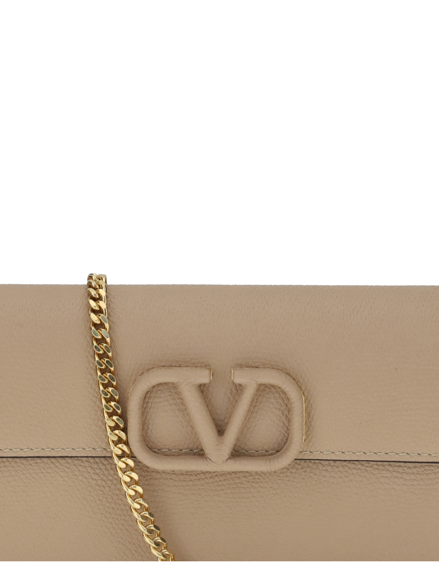 Valentino Vlogo Signature Foldover Top Wallet In Brown