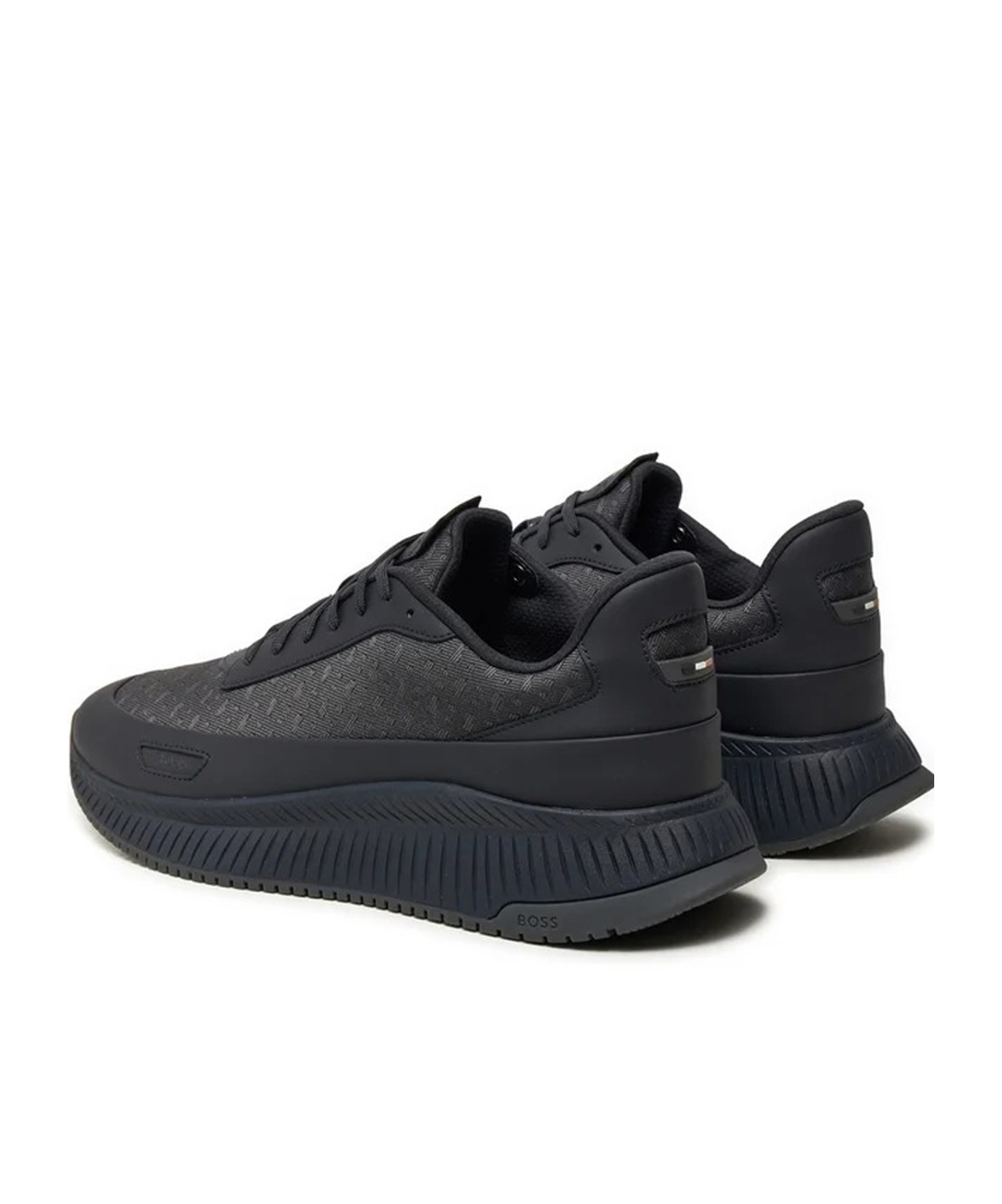 Hugo Boss Lace-up Low-cut Casual Shoes In Black