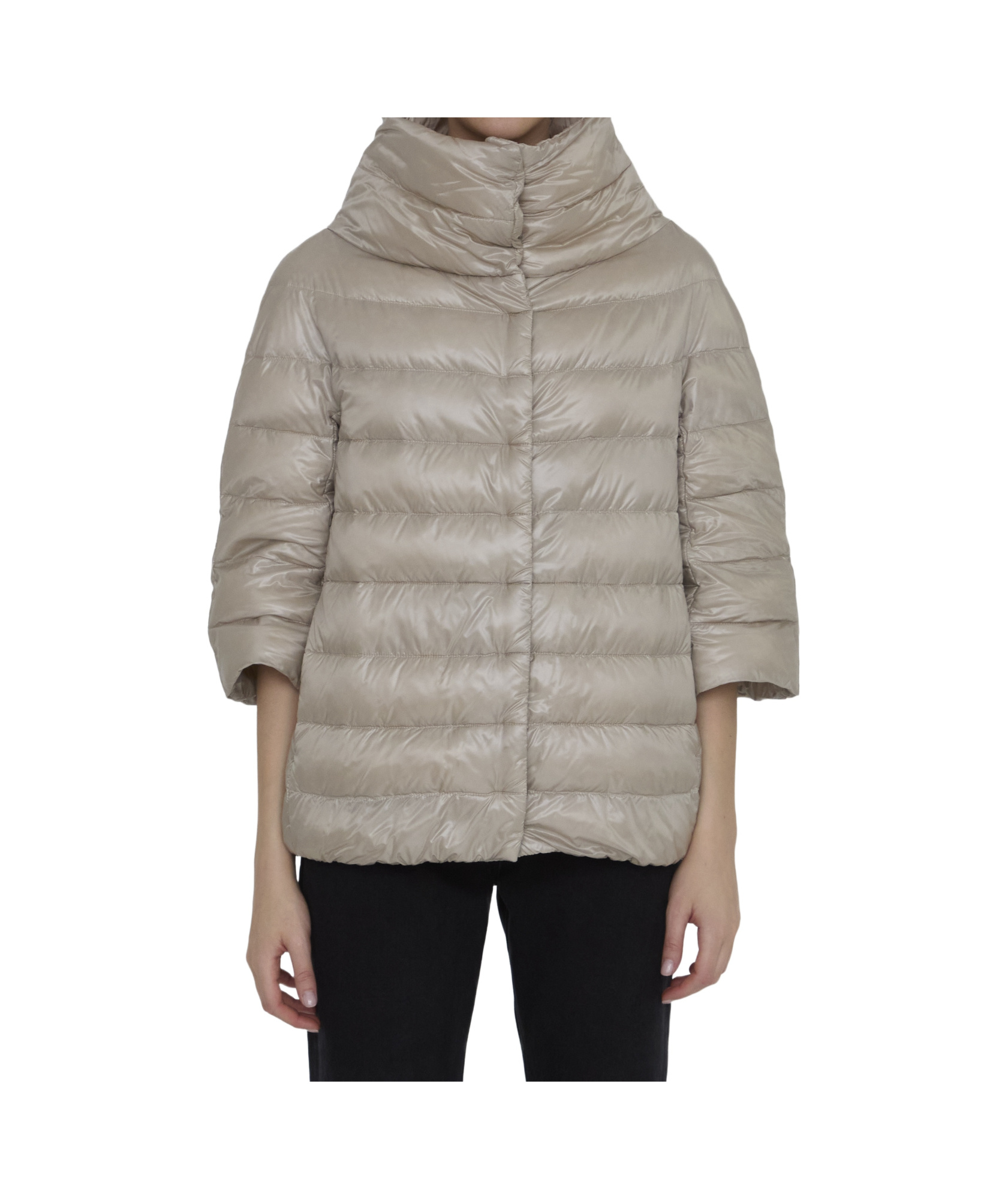 Herno Down Jacket In Nylon In Neutral