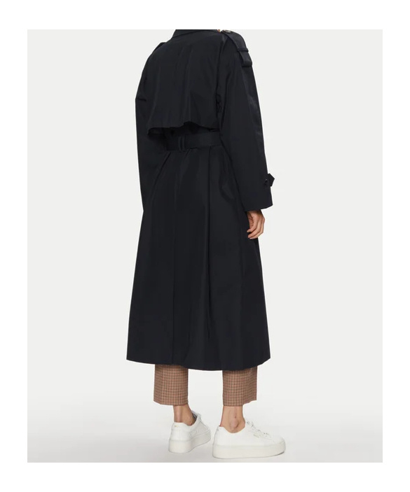 Tommy Hilfiger Double-breasted Trench Coat In Black