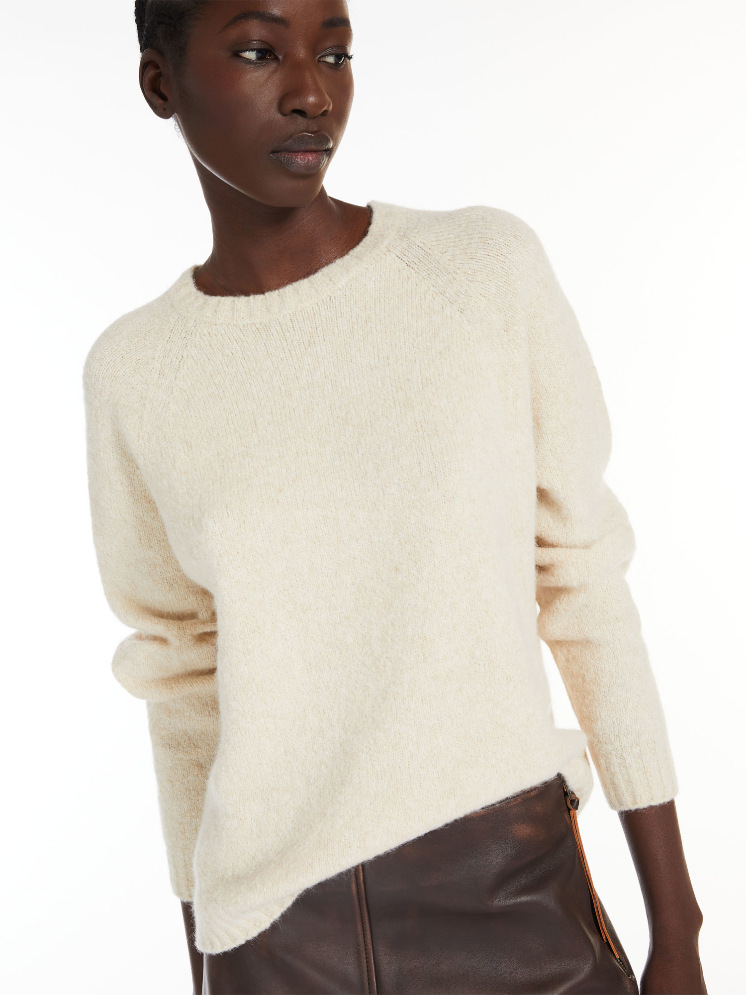 Weekend Max Mara Ghiacci Raglan-sleeve Sweater In White