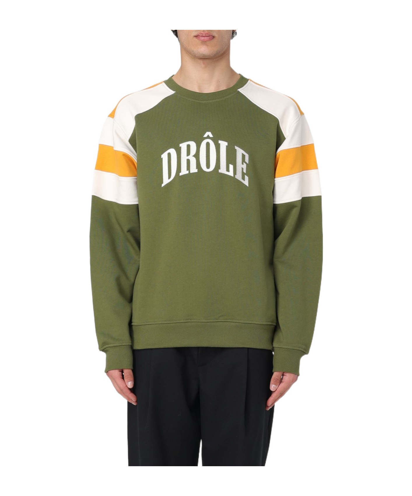 Drôle De Monsieur Sweater Drole De Monsieur Men Color Kaki In Green