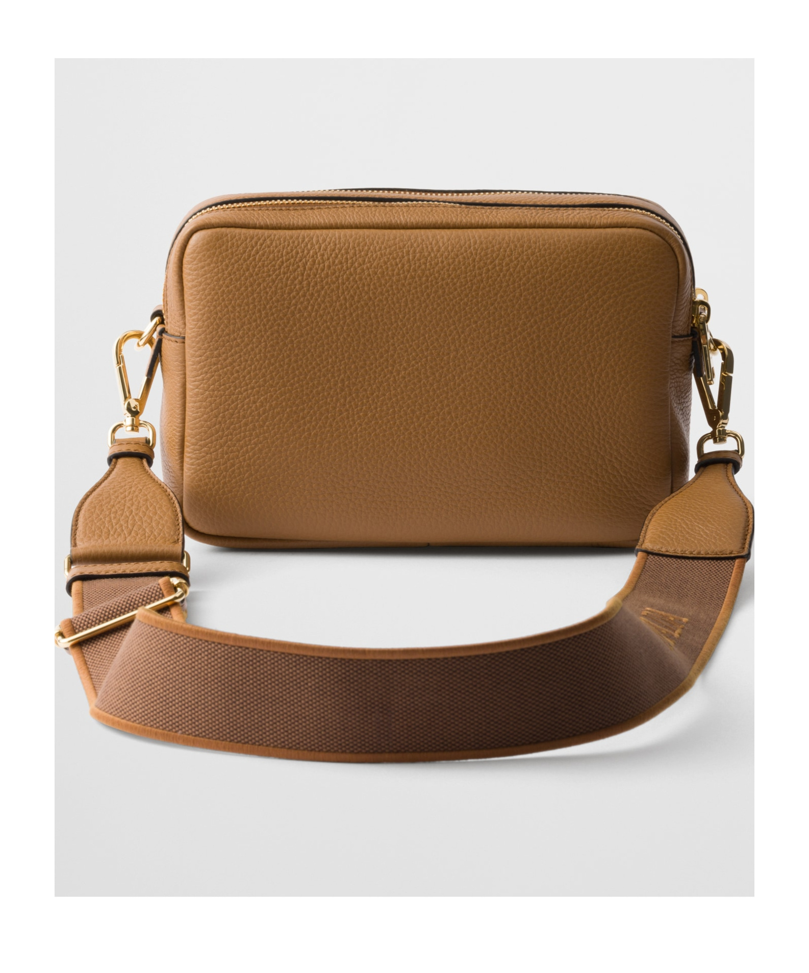 Shop Prada Small Leather Shoulder Bag In Brown