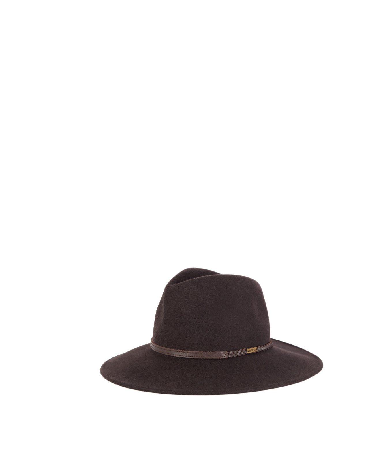 Barbour Wide-brim Felt Hat In Dark Brown