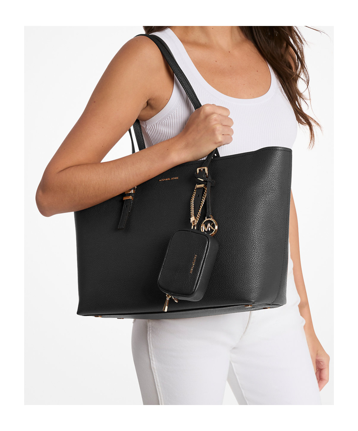 Michael Michael Kors Quinn Large Pebbled Leather Tote Bag