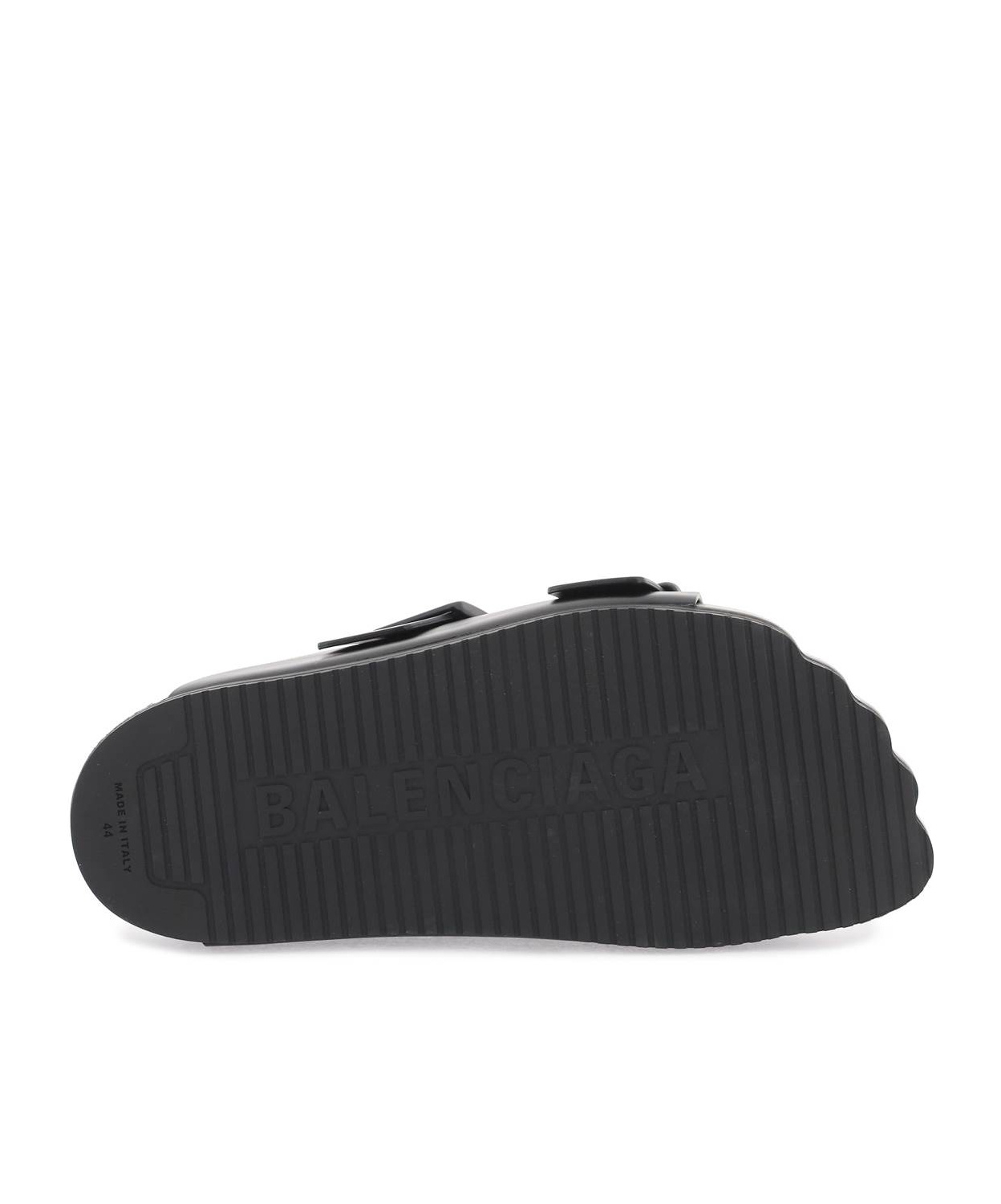 Balenciaga Smooth Leather Sunday Slides For A Chic In Black