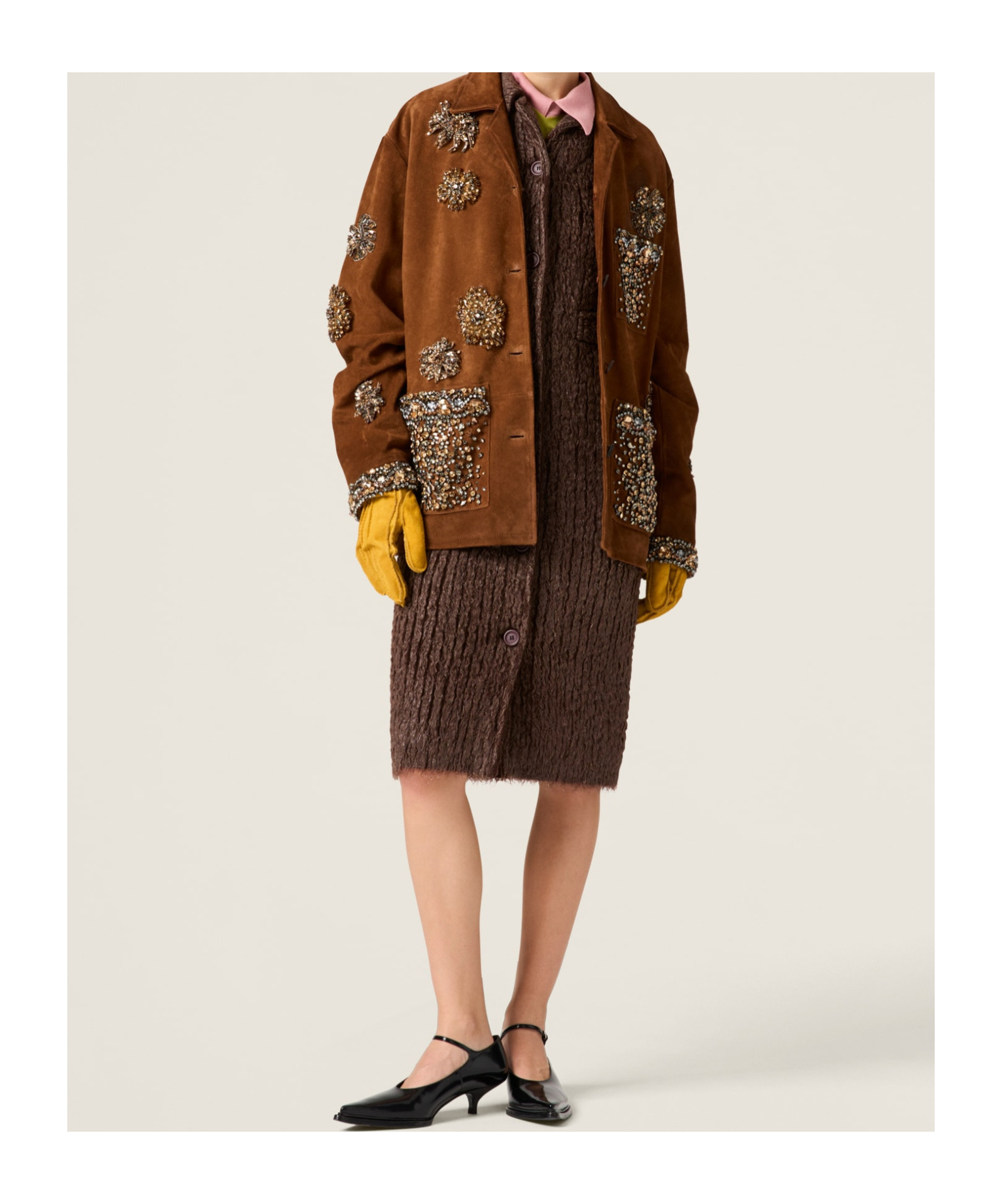 Miu Miu Jackets And Vests In Brown