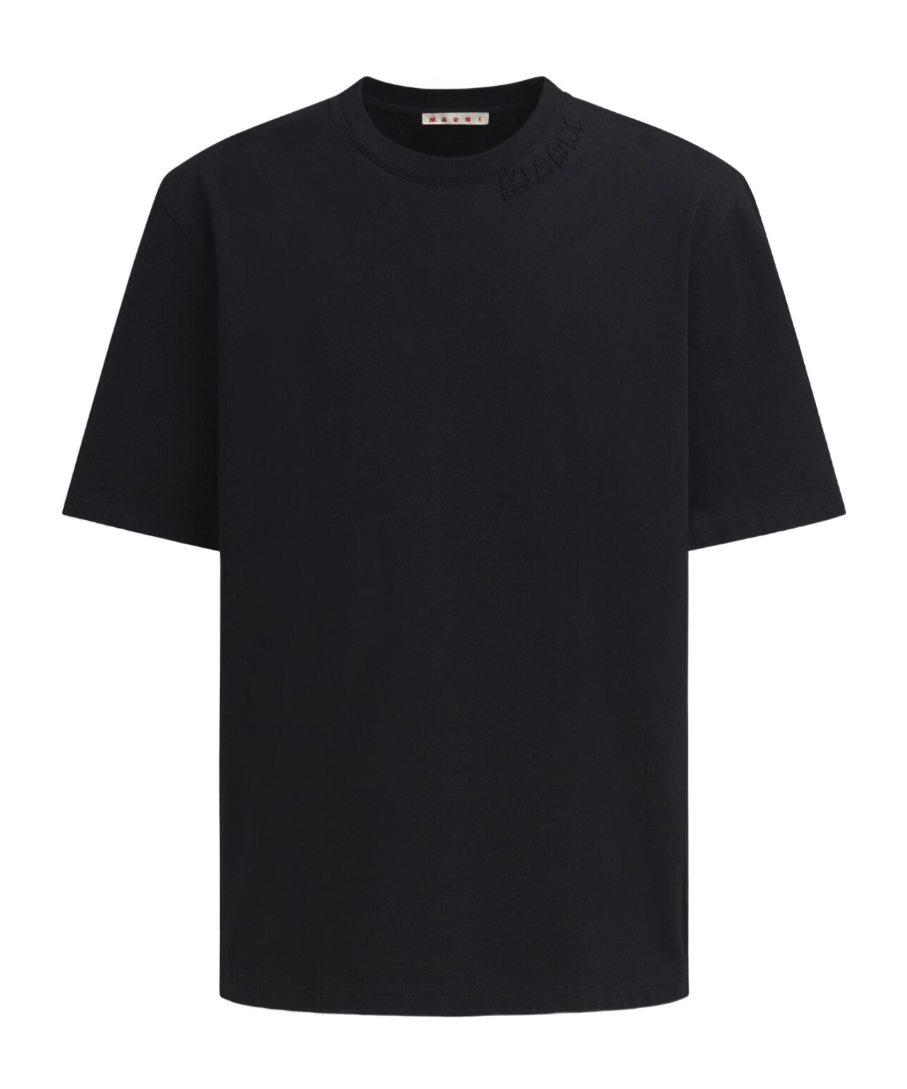 Marni Oversized Organic Cotton T-shirt In Black