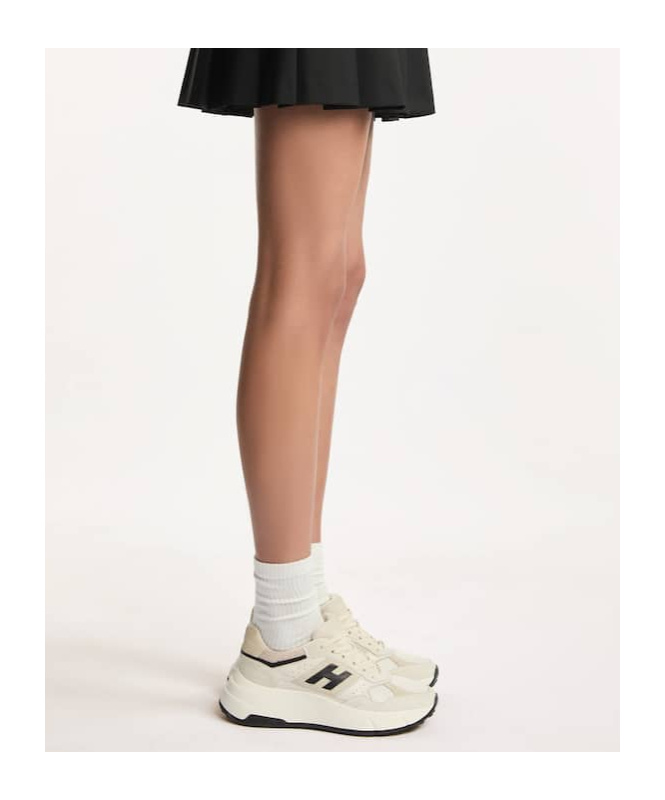 Hogan H669 Lace-up Leather Shoes In White