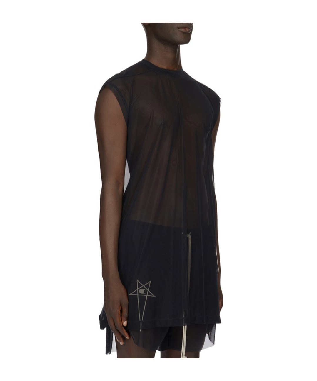 Rick Owens X Champion Tarp T Logo-embroidered Tank Top In Black