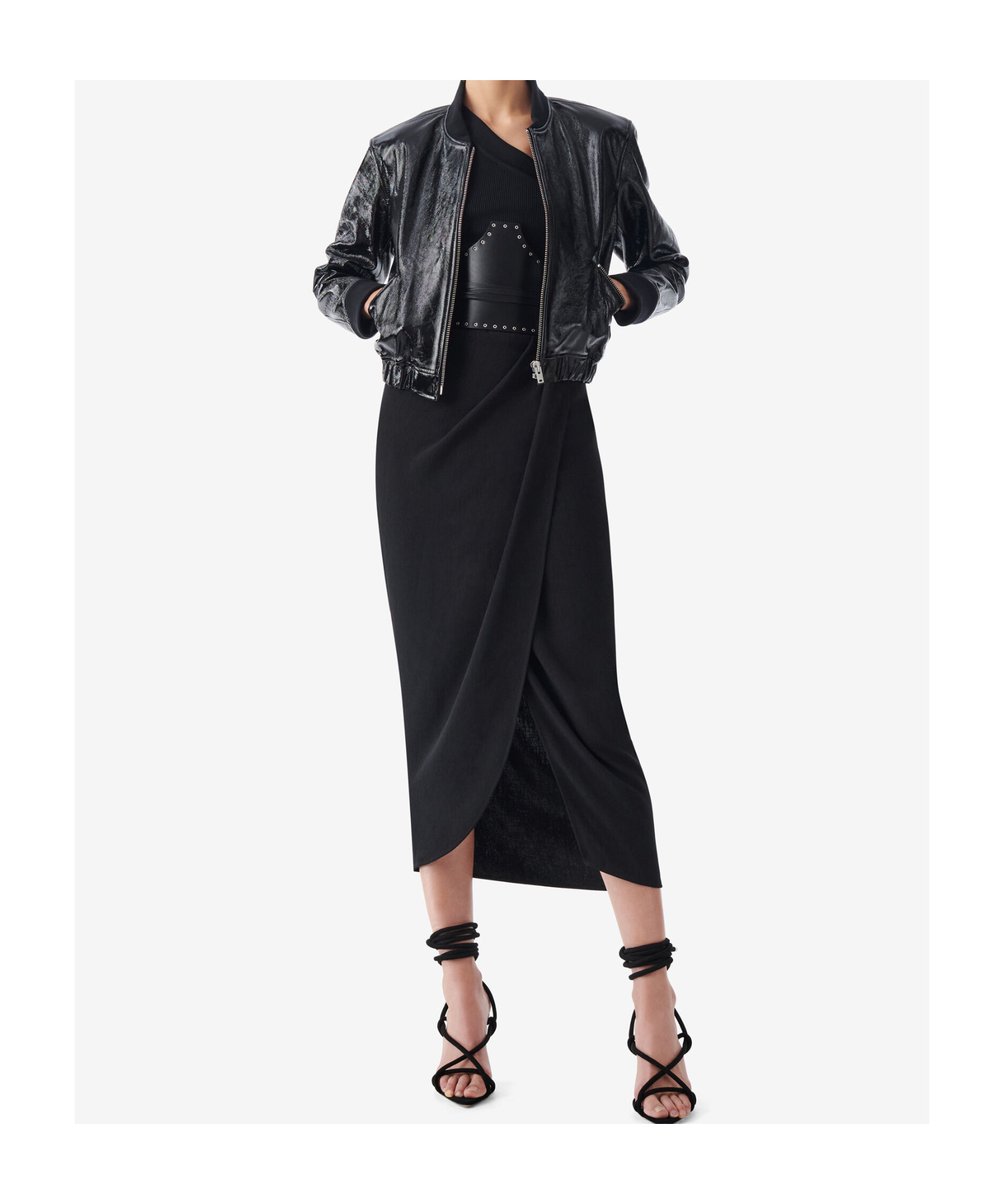 Iro Long Wrap Skirt In Black