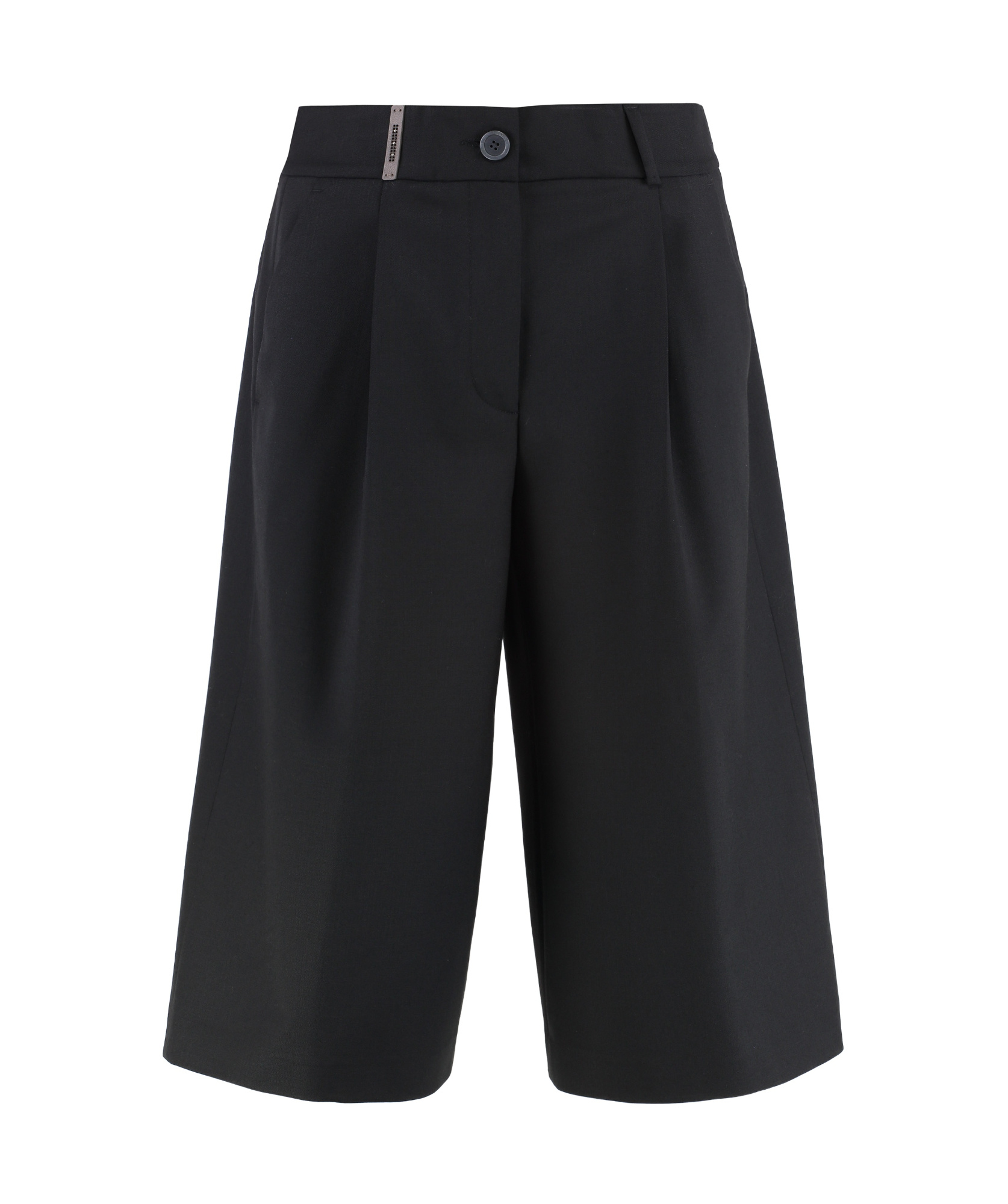 Peserico Virgin Wool Blend Bermuda-shorts In Black