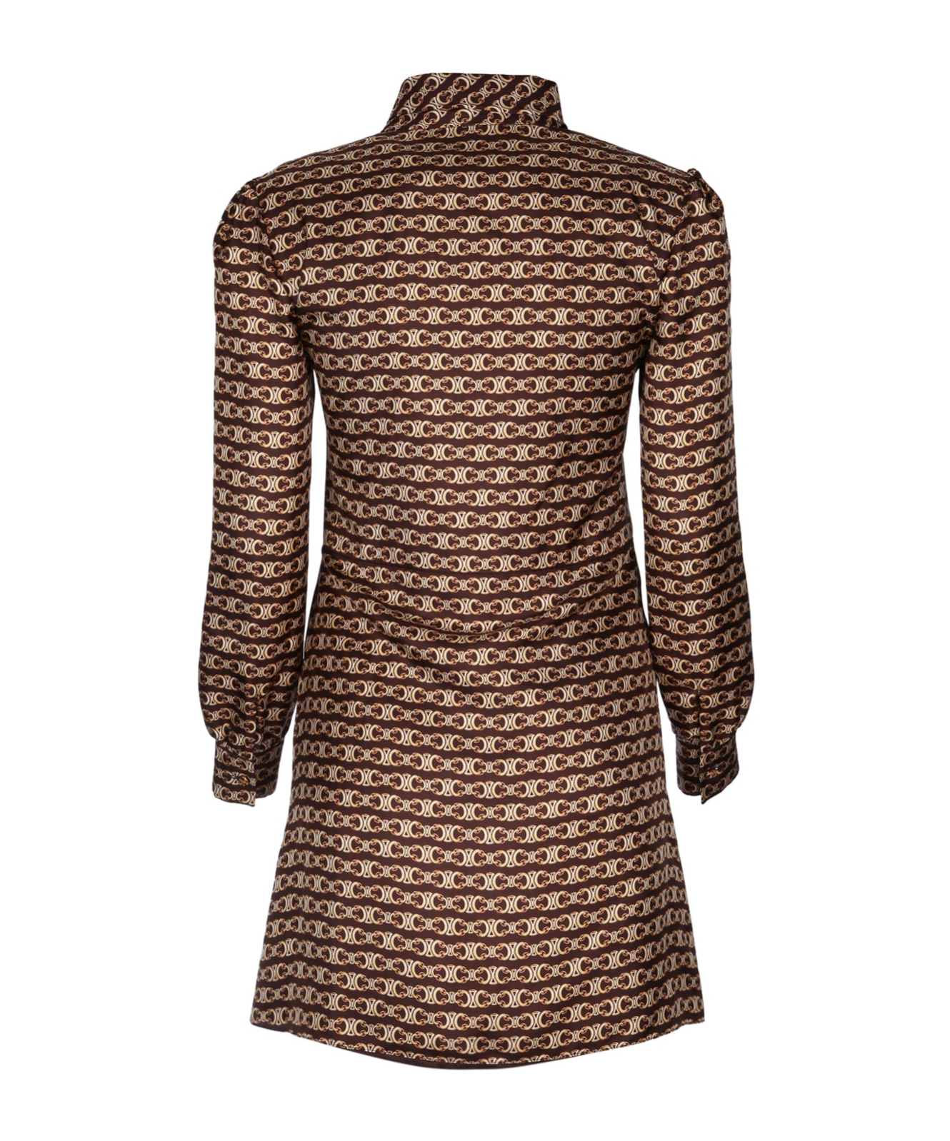 Celine Long-sleeved Dress In Multicolor