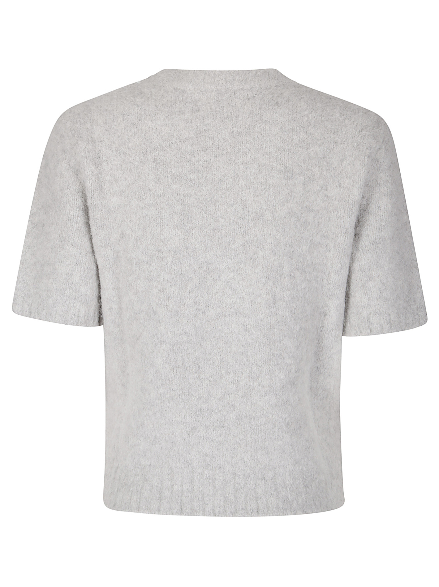 Samsoe & Samsoe Crew Neck Short-sleeved Sweater In White