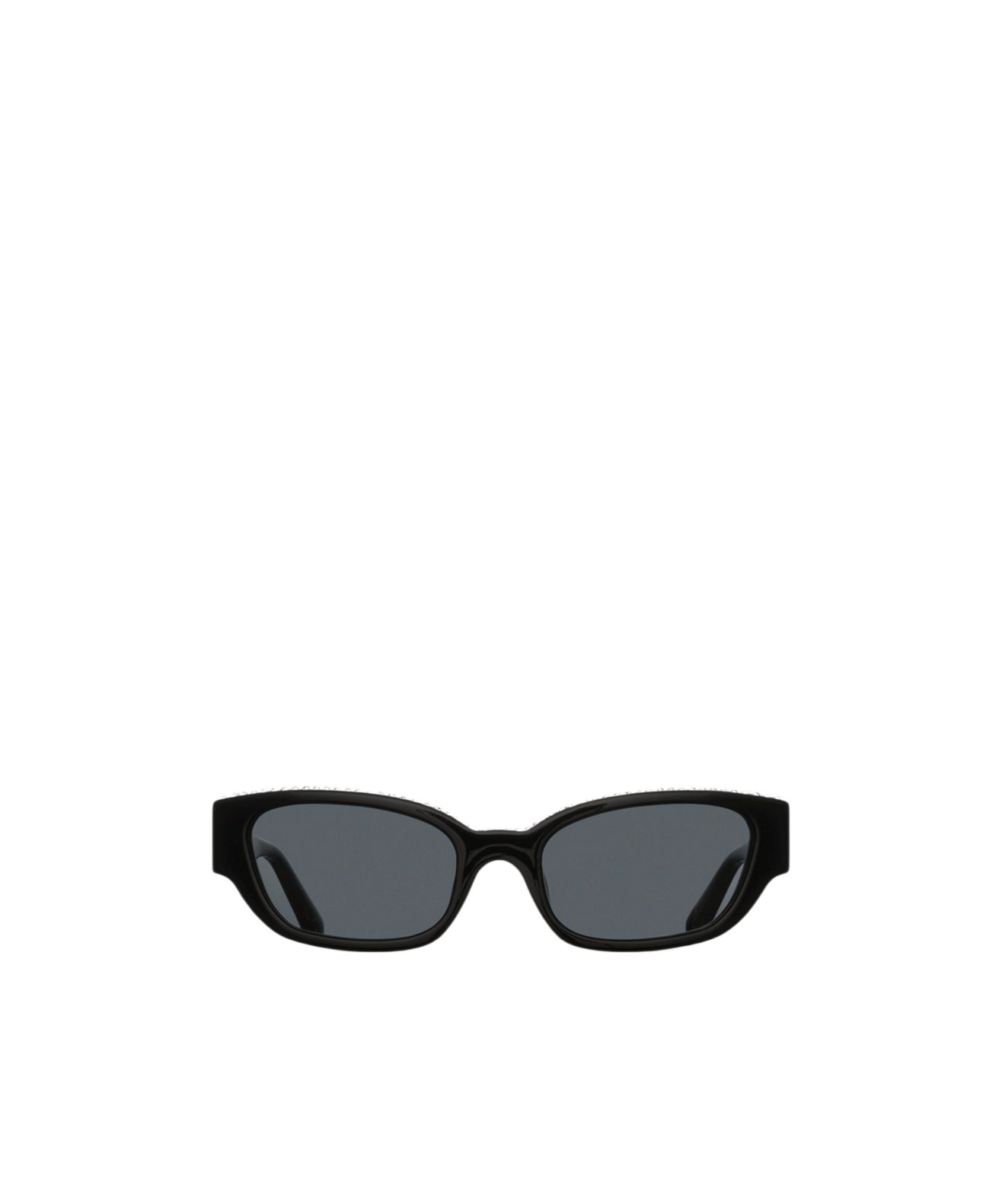 Shop Magda Butrym Crystal Embellished Sunglasses In Gray