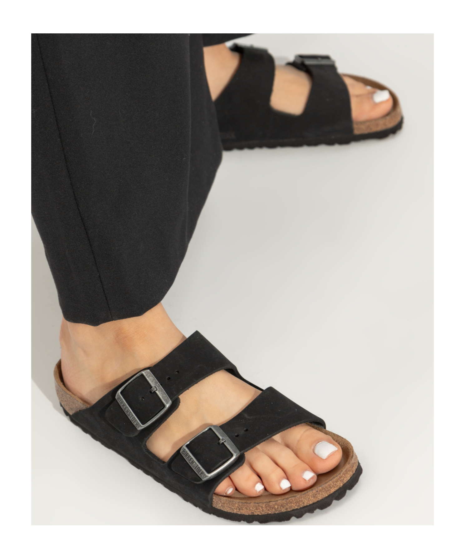 Birkenstock Open-toed Slippers In Black