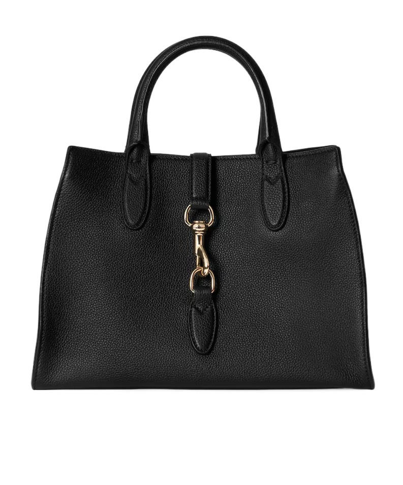 Gucci Hook Closure Medium Tote Bag In Black