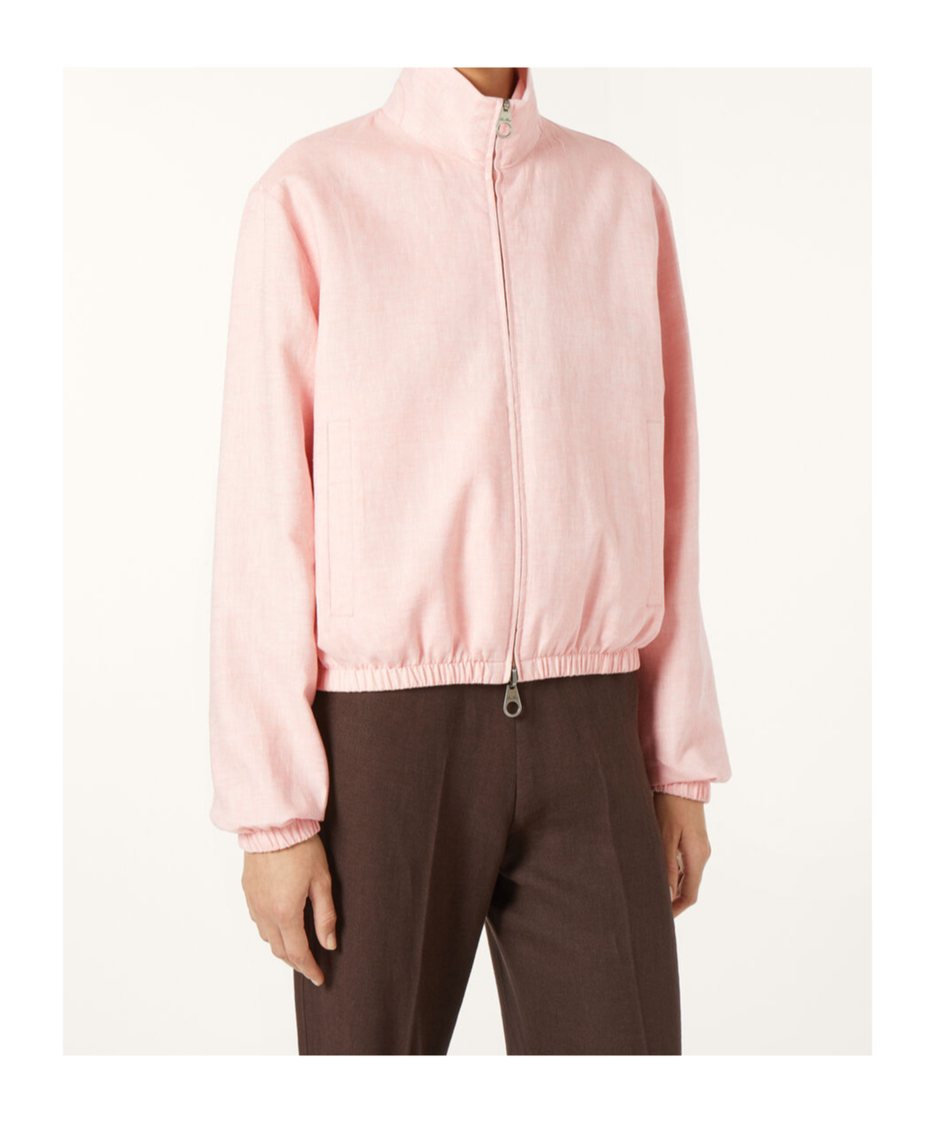 Loro Piana Bomber Jacket In Peach Candle/light Beach