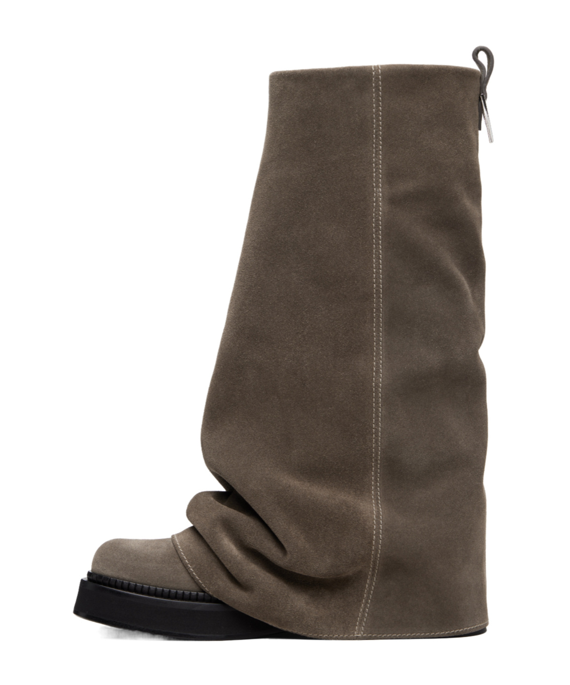 Attico Robin Combat Thigh-high Boots In Brown