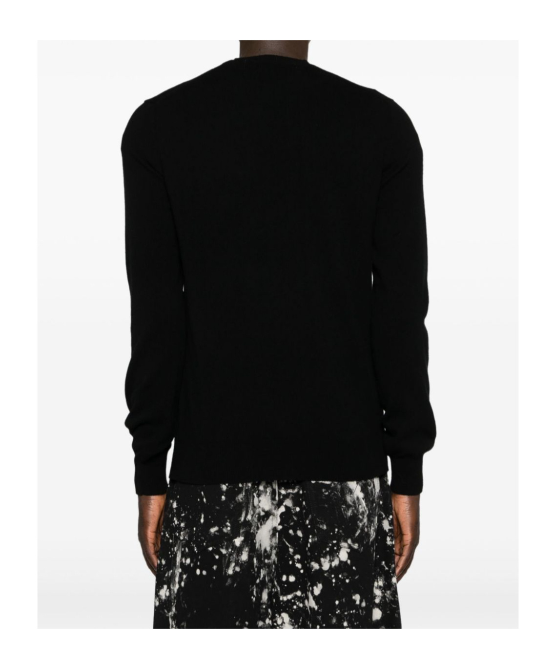 Comme Des Garçons Play Overlapping Heart Long Sleeve T-shirt In Black