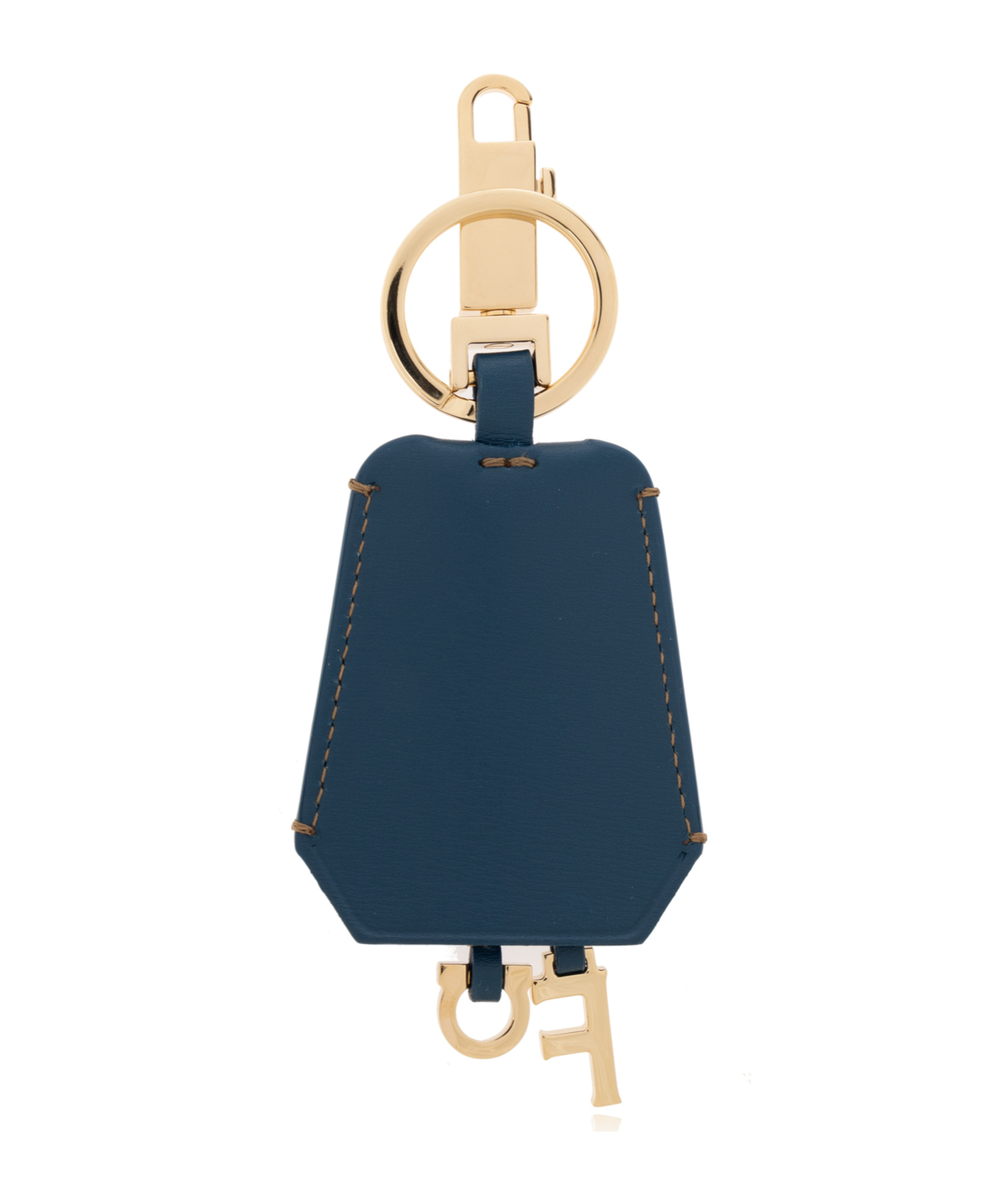 Ferragamo Logo Keychain In Blue