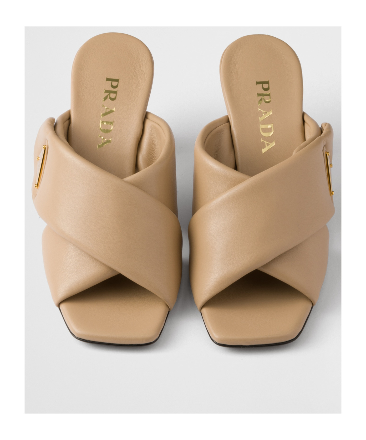 Prada Padded Nappa Leather Sandals